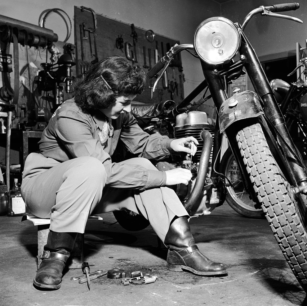 Motard d'époque mécanique